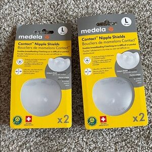 Medela Clear Contact Nipple Shields — Yellow & Gray Packaging (2-pack)